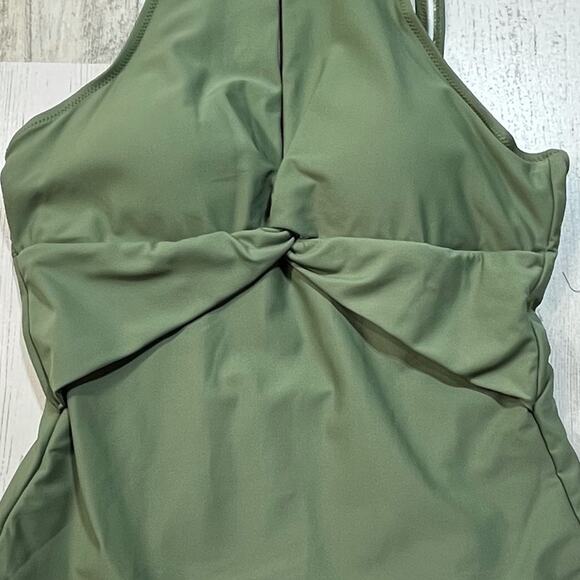 Upopby Racerback Swimsuit 1-Piece Twist Front - Picture 2 of 7